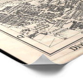 Extrem detaillierte Antikkarte von London 1899 Poster (Ecke)