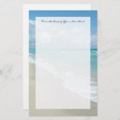 Extrem entspannend Strand Blick auf weißen Sand Briefpapier (Vorne/Hinten)