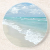 Extrem entspannend Strand Blick auf weißen Sand Getränkeuntersetzer (Vorne)