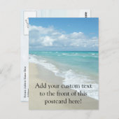 Extrem entspannend Strand Blick auf weißen Sand Postkarte (Vorne/Hinten)