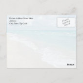 Extrem entspannend Strand Blick auf weißen Sand Postkarte (Rückseite)