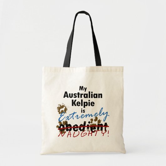 Extrem frecher australischer Kelpie Tragetasche (Vorne)