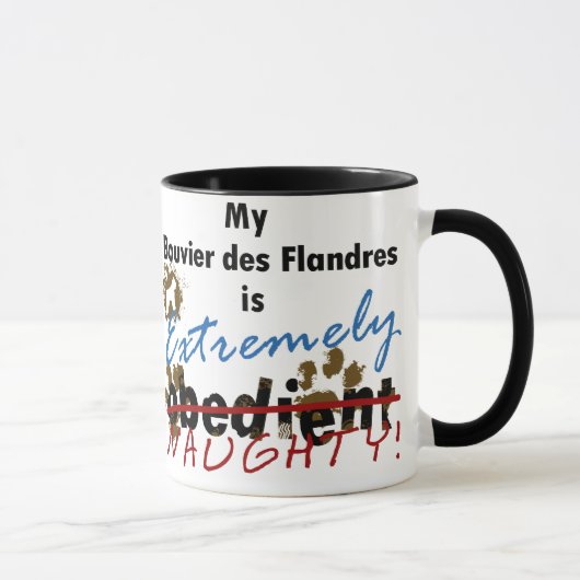 Extrem freches Bouvier DES Flandres Tasse (Rechts)