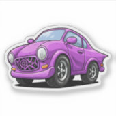 Extrem gebogene lila Auto-Kunst Aufkleber (Vorderseite)