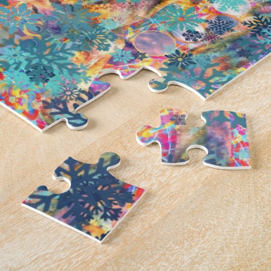 Extrem gemischtes Design mit Schneeflocken Puzzle (Seite)