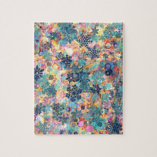 Extrem gemischtes Design mit Schneeflocken Puzzle (Vertikal)