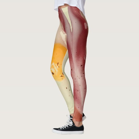 Extrem gigantischer Bacon & Ei mit Pfeffer Leggings (Links)