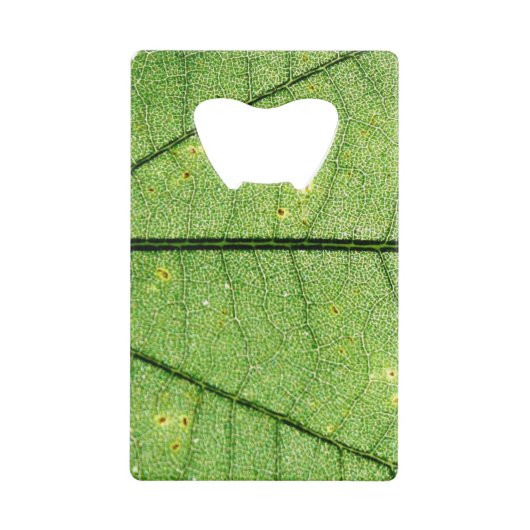 Extrem grünes Leaf Kreditkartenflaschenöffner (Vorderseite)