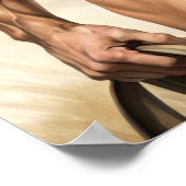 Extrem heißer Typ mit Pferd Poster (Ecke)