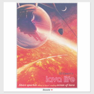 Extrem Hot Air Ballon auf Vulkanausschnitt Aufkleber