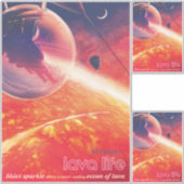 Extrem Hot Air Ballon auf Vulkanausschnitt Aufkleber (Vorderseite)