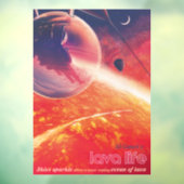 Extrem Hot Air Ballon auf Vulkanausschnitt Fensteraufkleber (Blatt 3)