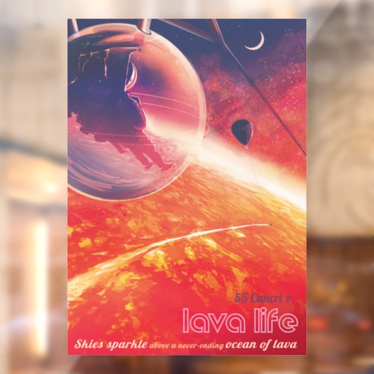 Extrem Hot Air Ballon auf Vulkanausschnitt Fensteraufkleber (Blatt 2)