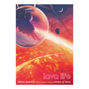 Extrem Hot Air Ballon auf Vulkanausschnitt Fotodruck