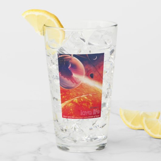 Extrem Hot Air Ballon auf Vulkanausschnitt Glas (Vorderseite Ice)