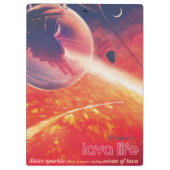 Extrem Hot Air Ballon auf Vulkanausschnitt Klemmbrett (Rückseite)