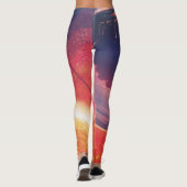 Extrem Hot Air Ballon auf Vulkanausschnitt Leggings (Rückseite)