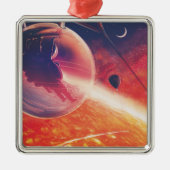 Extrem Hot Air Ballon auf Vulkanausschnitt Ornament Aus Metall (Vorne)