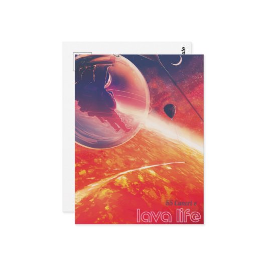 Extrem Hot Air Ballon auf Vulkanausschnitt Postkarte (Vorderseite/Rückseite Beispiel)