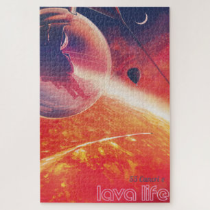 Extrem Hot Air Ballon auf Vulkanausschnitt Puzzle