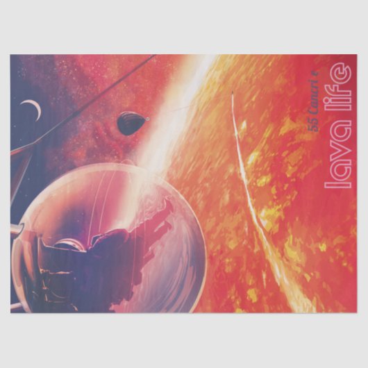 Extrem Hot Air Ballon auf Vulkanausschnitt Seidenpapier (Vorderseite)