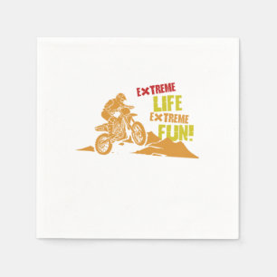 Extrem Life Fun Motocross Motorrad Biker Geschenk Serviette