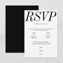 Extrem minimale Typografie Schwarz-weiße Hochzeit