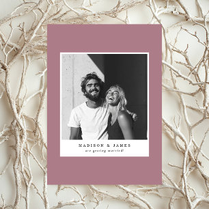 Extrem minimales Lässiges Foto Lila Hochzeit Save The Date