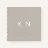 Extrem minimales Monogram Wedding Guest Book Notizblock (Vorderseite)