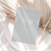 Extrem moderne minimale Blauer Baby-Dusche Einladung