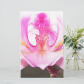 extrem nahe Innenseite einer orchid-Blume Briefpapier (Stehend Vorderseite)