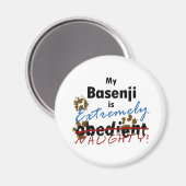 Extrem naughty Basenji Magnet (Vorderseite/Rückseite)