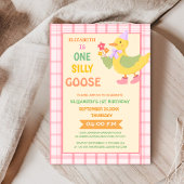 extrem niedlicher Geburtstag eines albernen Gänsej Einladung