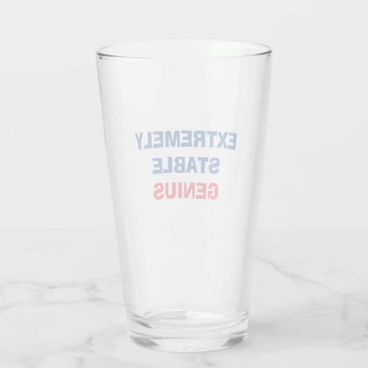 Extrem stabiler Genius Funny Trump Zitat Pint Glas (Rückseite)