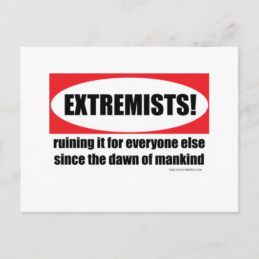 Extreme Ansichten Postkarte (Vorderseite)