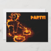 Extreme cool Flaming DJ Party Einladung. Einladung (Vorderseite)