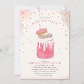 Extreme Crazy Milkshake Girl Baby Sprinkle Donut Einladung (Vorderseite)