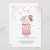 Extreme Crazy Milkshake Girl Babydusche Sprinkle  Einladung (Vorne/Hinten)