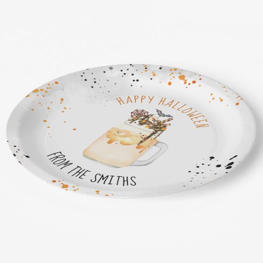 Extreme Crazy Milkshake Halloween Trick oder Behan Pappteller (Schrägansicht)