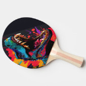 Extreme Dinosaur Blue T Rex Kinder Tischtennis Schläger (Seitenansicht)