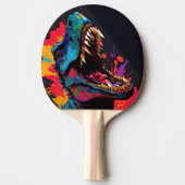 Extreme Dinosaur Blue T Rex Kinder Tischtennis Schläger (Vorderseite)