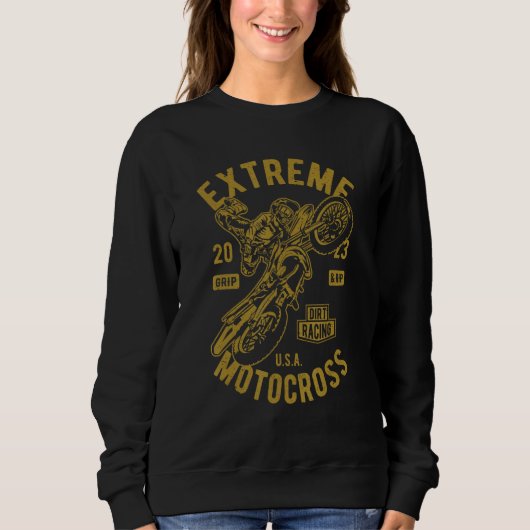 Extreme Dirt Bike Motocross Rider 2023 Distressed Sweatshirt (Vorderseite)