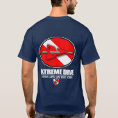 Extreme Dive (Höhlentaucher) Kleidung T-Shirt (Rückseite)