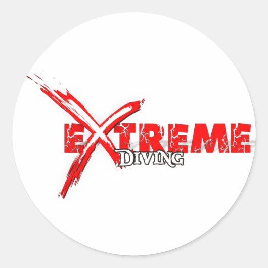 Extreme Diver Runder Aufkleber (Vorderseite)