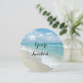 Extreme Entspannungssicht am Strand Einladung (Stehend Vorderseite)