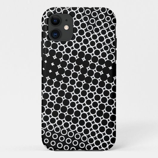 Extreme Half Tone - Black on White iPhone Case (Rückseite)