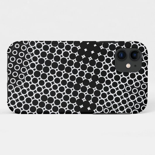 Extreme Half Tone - Black on White iPhone Case (Rückseite (Horizontal))