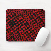 Extreme Half Tone - Schwarz auf Rot Mousepad (Mit Mouse)