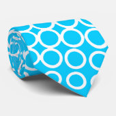 Extreme Halftone - Sky Blue on White Krawatte (Gerollt)
