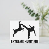 Extreme Hunting Deer Karate Kick Postkarte (Stehend Vorderseite)